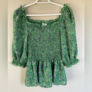 Max Studio Boho Smocked Blouse